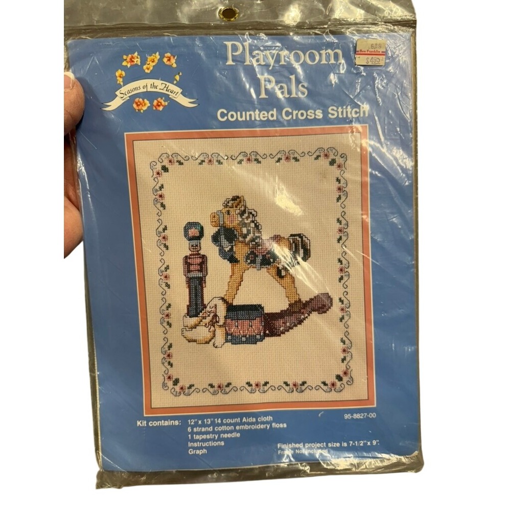NEW! Seasons of the Heart‎ Playroom  Cross Stitch Kit 95-8827-00 Rocking Horse